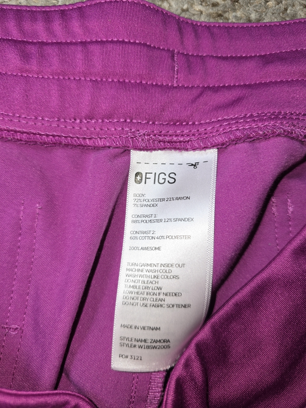 FIGS Bright Fuchsia Jogger Scrub Pants Size XL - Picture 5 of 5